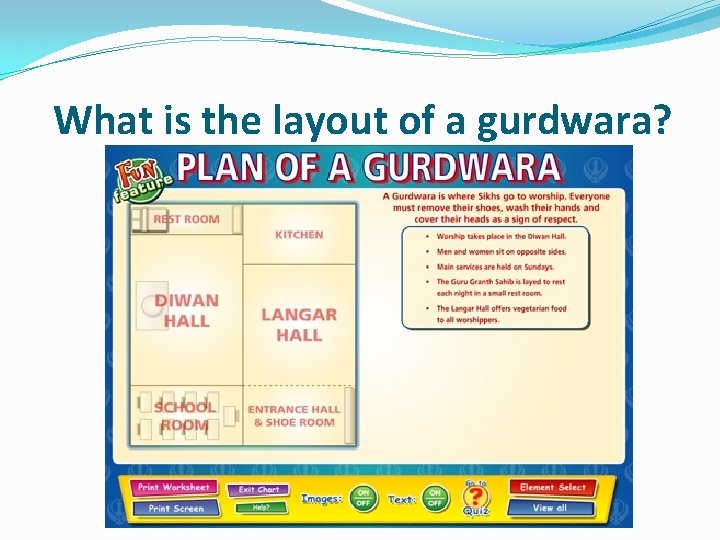 What is the layout of a gurdwara? 