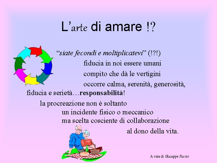 L’arte di amare !? “siate fecondi e moltiplicatevi” (!? !) fiducia in noi essere