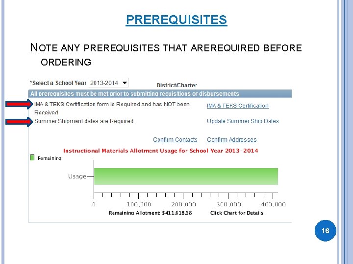 PREREQUISITES NOTE ANY PREREQUISITES THAT ARE REQUIRED BEFORE ORDERING 16 PREREQUISITES NOTE ANY PREREQUISITES THAT ARE REQUIRED BEFORE ORDERING 16