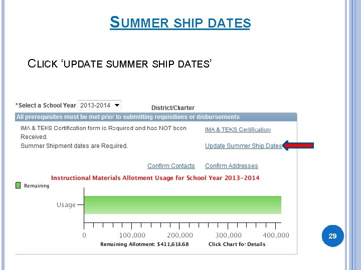 SUMMER SHIP DATES CLICK ‘UPDATE SUMMER SHIP DATES’ 29 SUMMER SHIP DATES CLICK ‘UPDATE SUMMER SHIP DATES’ 29