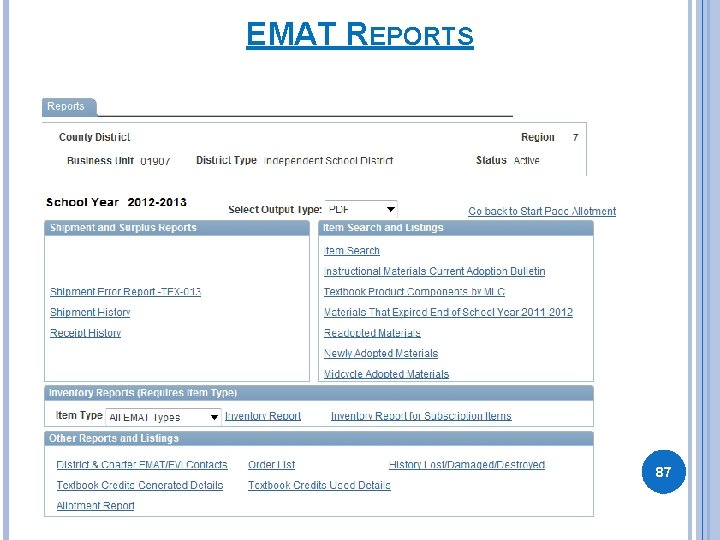 EMAT REPORTS 87 EMAT REPORTS 87