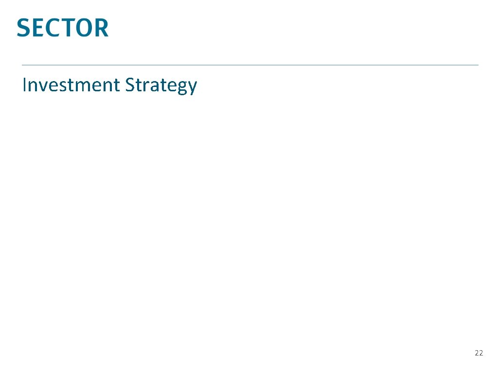 Investment Strategy 22 