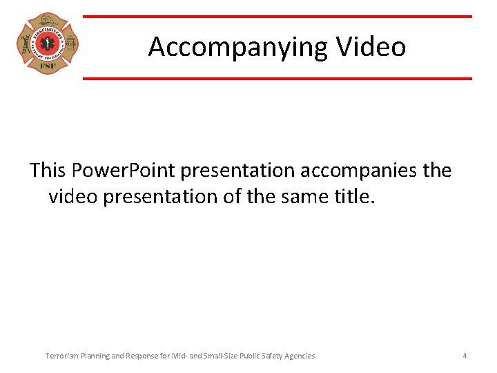 Accompanying Video This Power. Point presentation accompanies the video presentation of the same title.