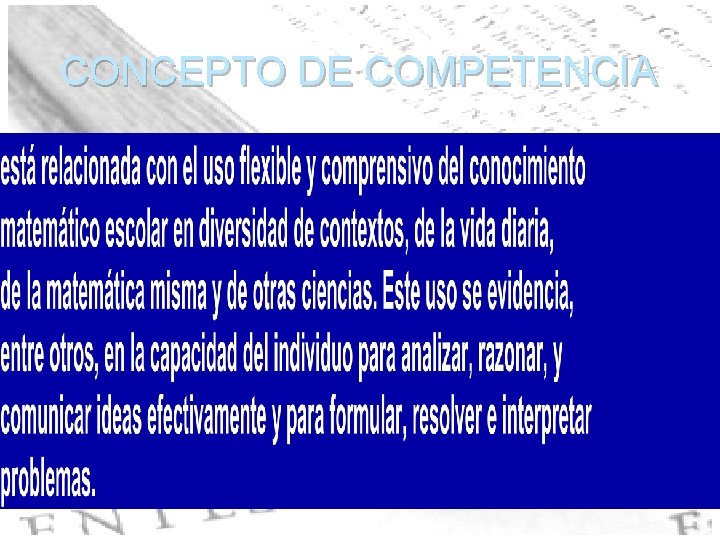 CONCEPTO DE COMPETENCIA 