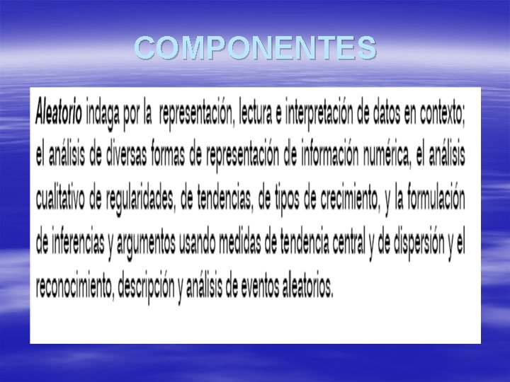 COMPONENTES 