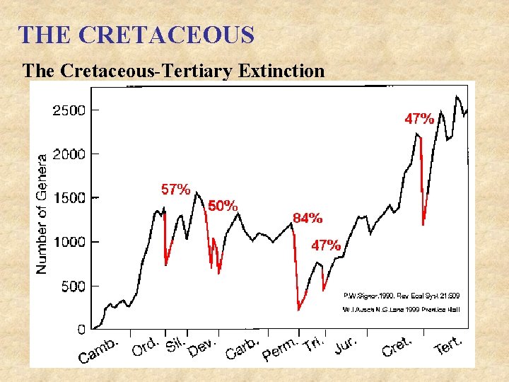 THE CRETACEOUS The Cretaceous-Tertiary Extinction 