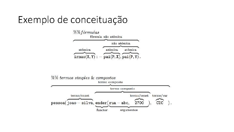 Exemplo de conceituação 