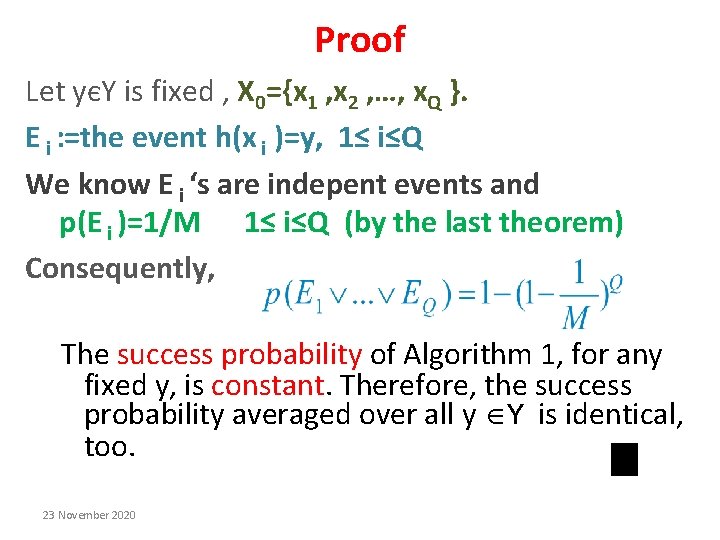 Proof Let yєY is fixed , X 0={x 1 , x 2 , …, Proof Let yєY is fixed , X 0={x 1 , x 2 , …,