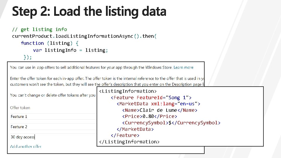 // get listing info current. Product. load. Listing. Information. Async(). then( function (listing) {