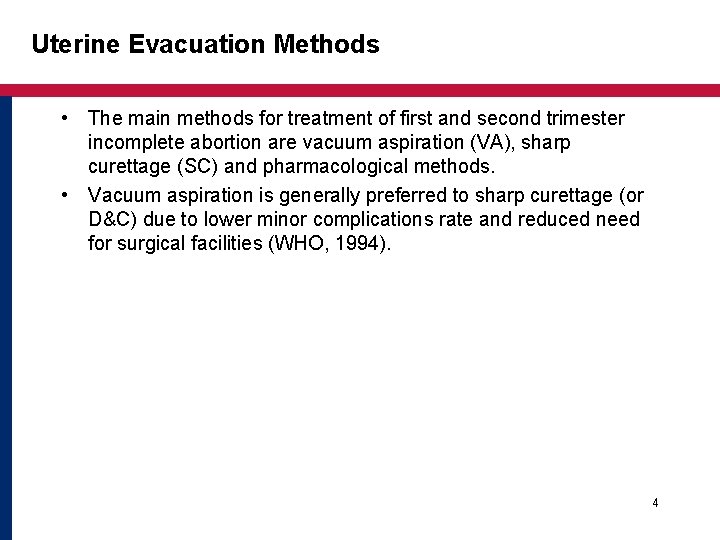 Emergency Treatment Module 2 Session 2 Uterine Evacuation