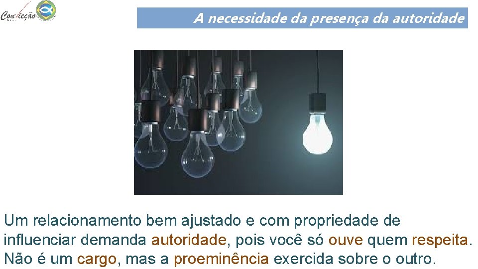 A necessidade da presença da autoridade Um relacionamento bem ajustado e com propriedade de