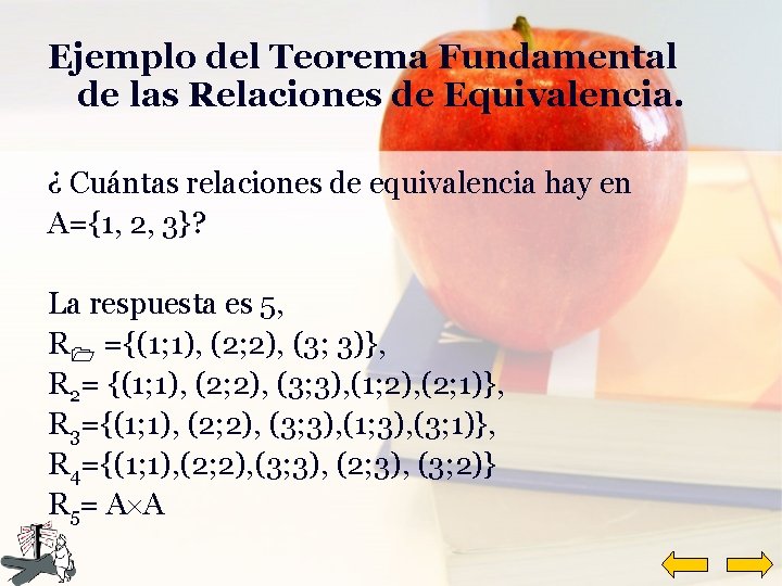 Ejemplo del Teorema Fundamental de las Relaciones de Equivalencia. ¿ Cuántas relaciones de equivalencia