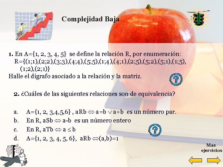 Complejidad Baja 1. En A={1, 2, 3, 4, 5} se define la relación R,