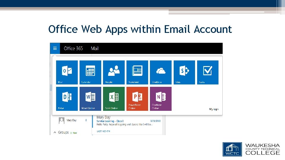 Office Web Apps within Email Account 