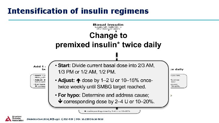 Intensification of insulin regimens Diabetes Care 2016; 39(Suppl. 1): S 52–S 59 | DOI: