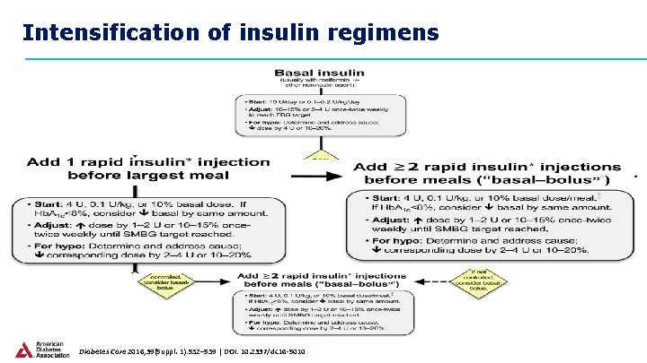 Intensification of insulin regimens Diabetes Care 2016; 39(Suppl. 1): S 52–S 59 | DOI: