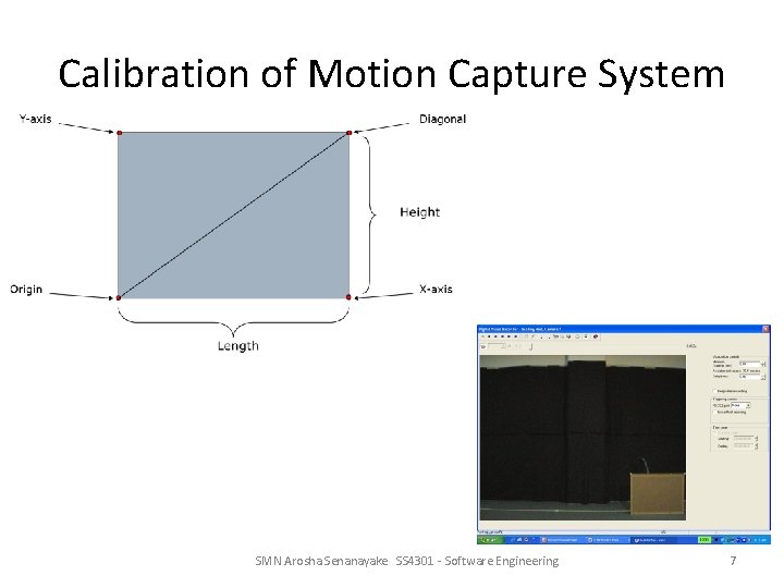 Calibration of Motion Capture System SMN Arosha Senanayake SS 4301 - Software Engineering 7