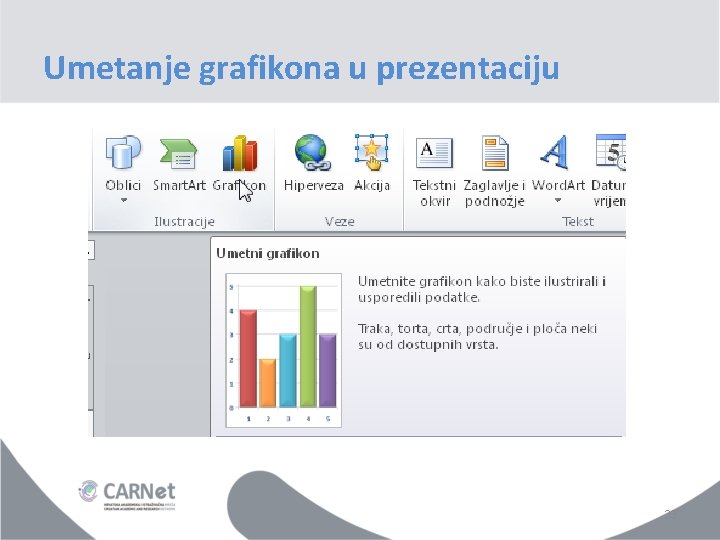 Umetanje grafikona u prezentaciju 33 