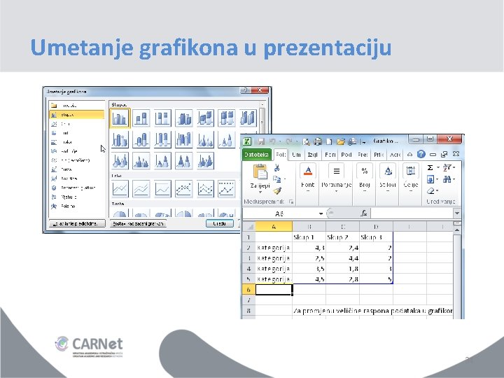 Umetanje grafikona u prezentaciju 34 