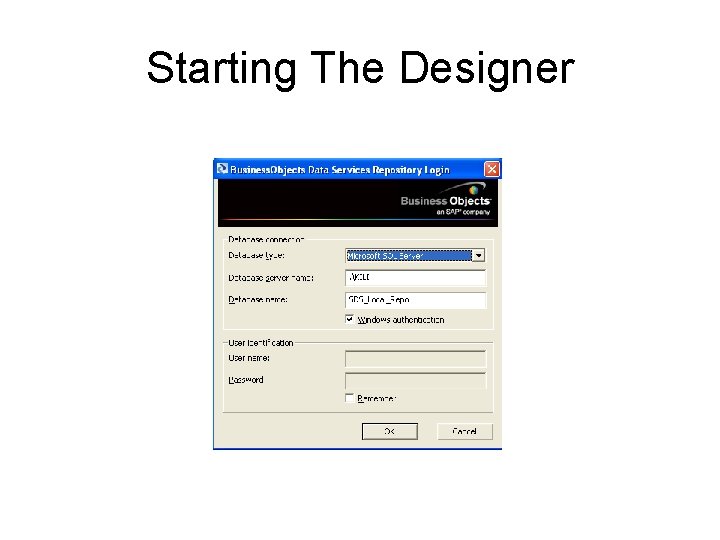 Starting The Designer 
