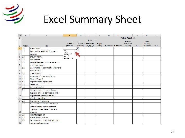 Excel Summary Sheet 24 