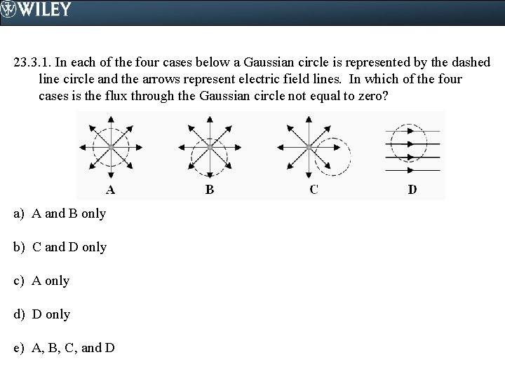 23. 3. 1. In each of the four cases below a Gaussian circle is