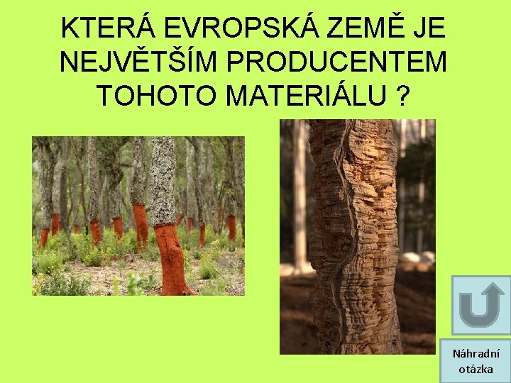 KTERÁ EVROPSKÁ ZEMĚ JE NEJVĚTŠÍM PRODUCENTEM TOHOTO MATERIÁLU ? Náhradní otázka KTERÁ EVROPSKÁ ZEMĚ JE NEJVĚTŠÍM PRODUCENTEM TOHOTO MATERIÁLU ? Náhradní otázka