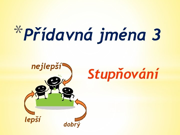*Přídavná jména 3 nejlepší Stupňování dobrý 