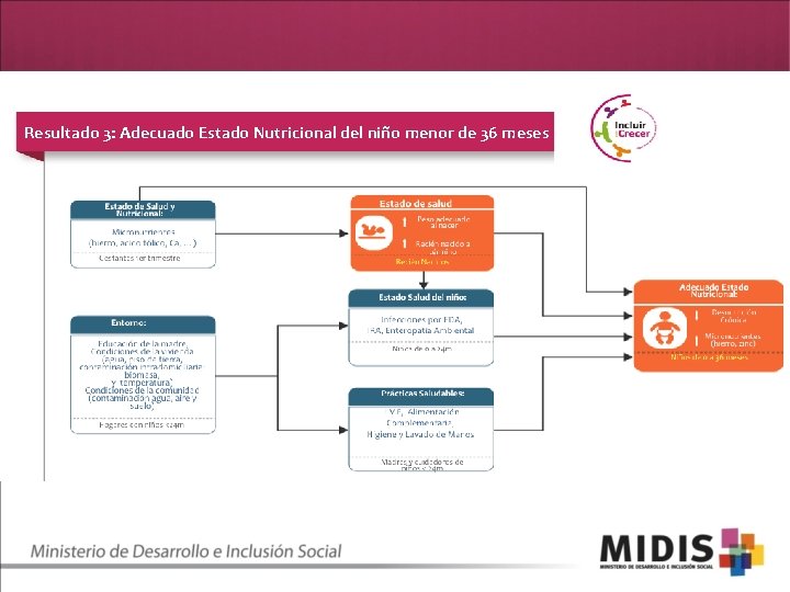 Resultado 3: Adecuado Estado Nutricional del niño menor de 36 meses Estado de Salud