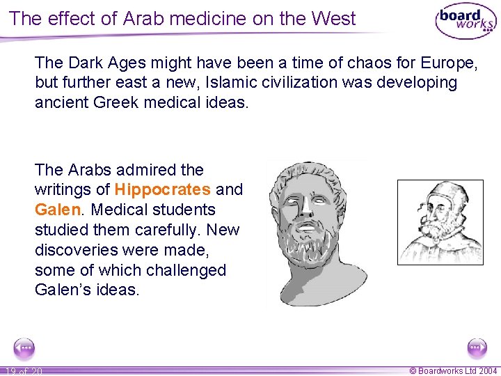 The effect of Arab medicine on the West The Dark Ages might have been