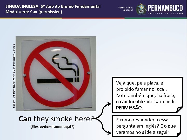 Imagem : Andrevruas/GNU Free Documentation License. LÍNGUA INGLESA, 6º Ano do Ensino Fundamental Modal