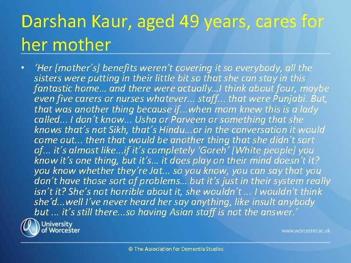 Darshan Kaur, aged 49 years, cares for her mother • ‘Her [mother’s] benefits weren’t