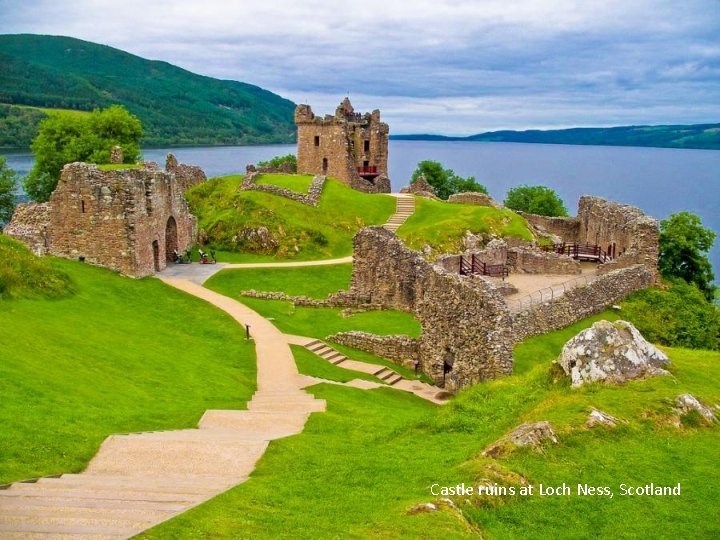 Castle ruins at Loch Ness, Scotland 