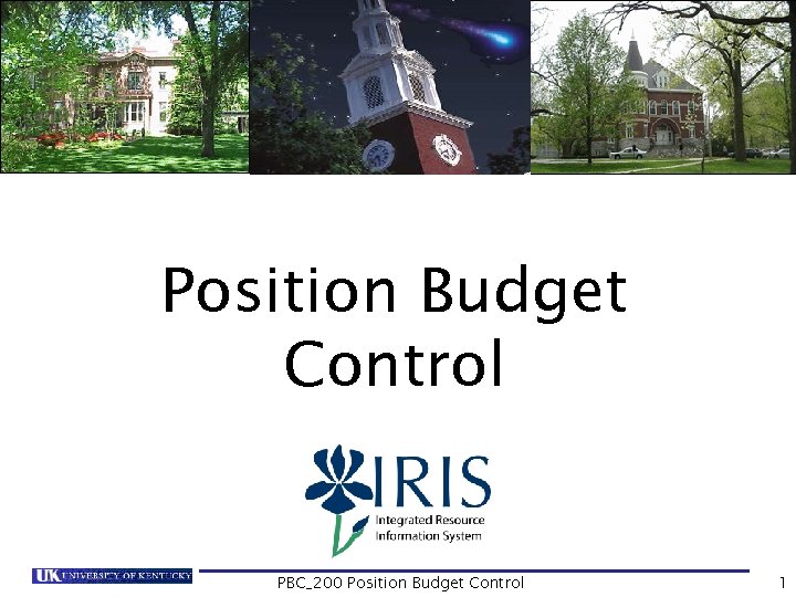 Position Budget Control PBC_200 Position Budget Control 1 