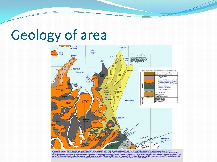 Geology of area 