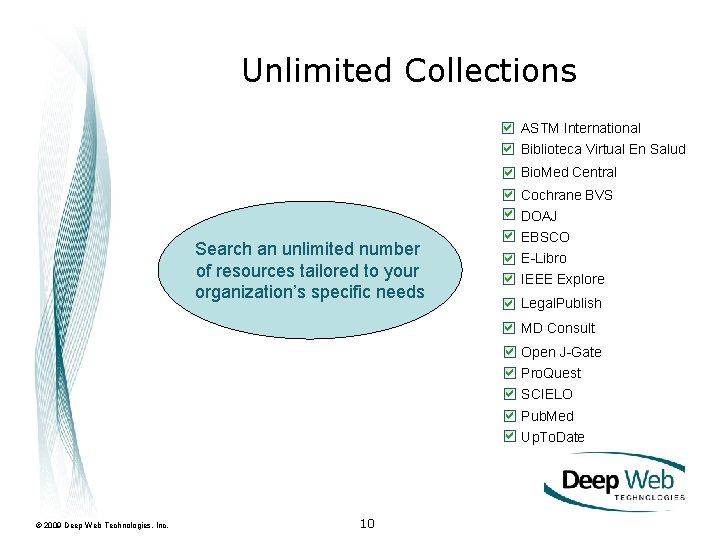 Unlimited Collections ASTM International Biblioteca Virtual En Salud Bio. Med Central Search an unlimited