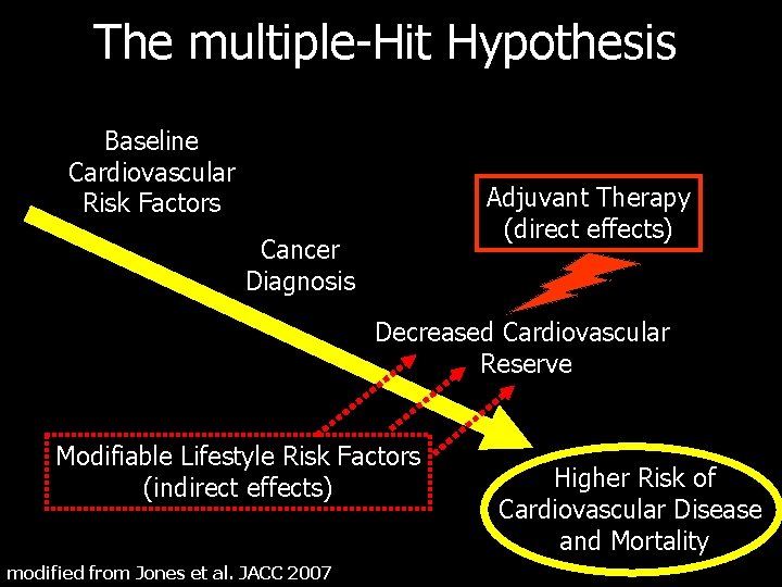 The multiple-Hit Hypothesis Baseline Cardiovascular Risk Factors Adjuvant Therapy (direct effects) Cancer Diagnosis Decreased