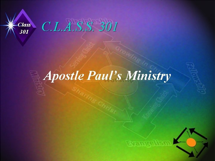 Class 301 C. L. A. S. S. 301 Apostle Paul’s Ministry 