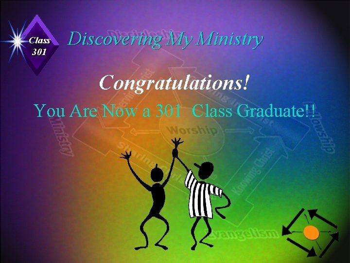 Class 301 Discovering My Ministry Congratulations! You Are Now a 301 Class Graduate!! 