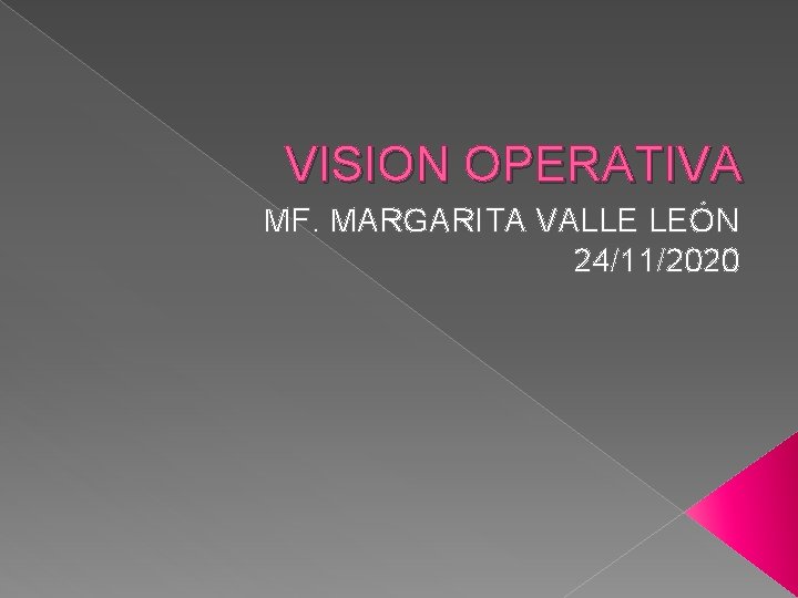 VISION OPERATIVA MF. MARGARITA VALLE LEÓN 24/11/2020 