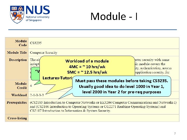 Module - I Workload of a module 4 MC = ~ 10 hrs/wk “Weight”