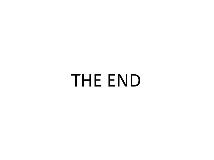 THE END 