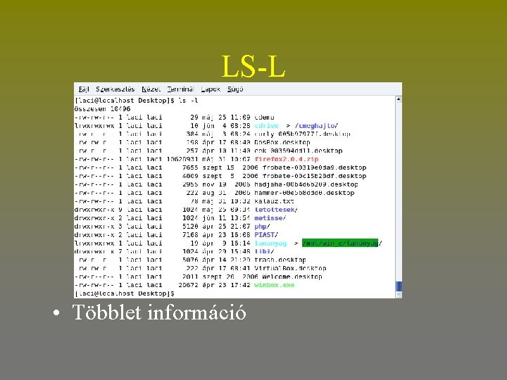 LS-L • Többlet információ 