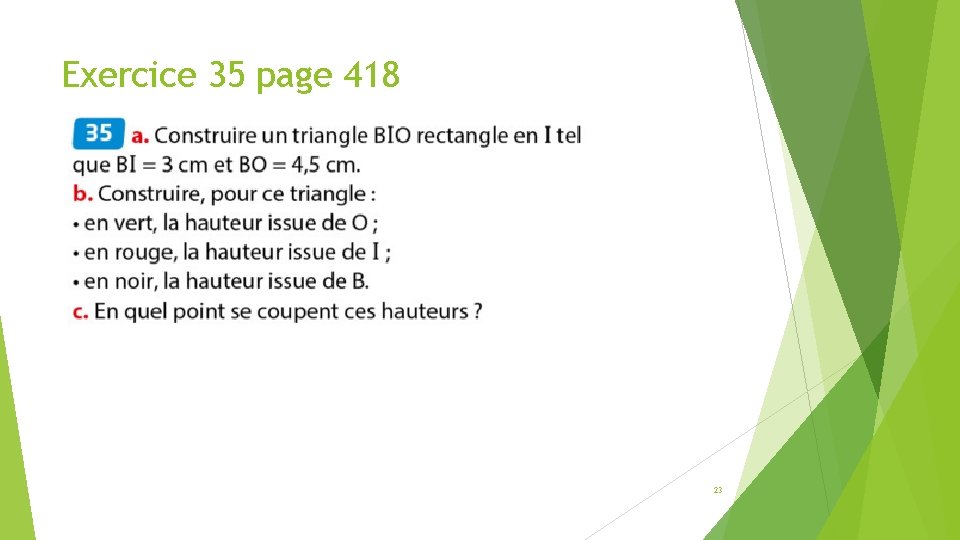 Exercice 35 page 418 23 