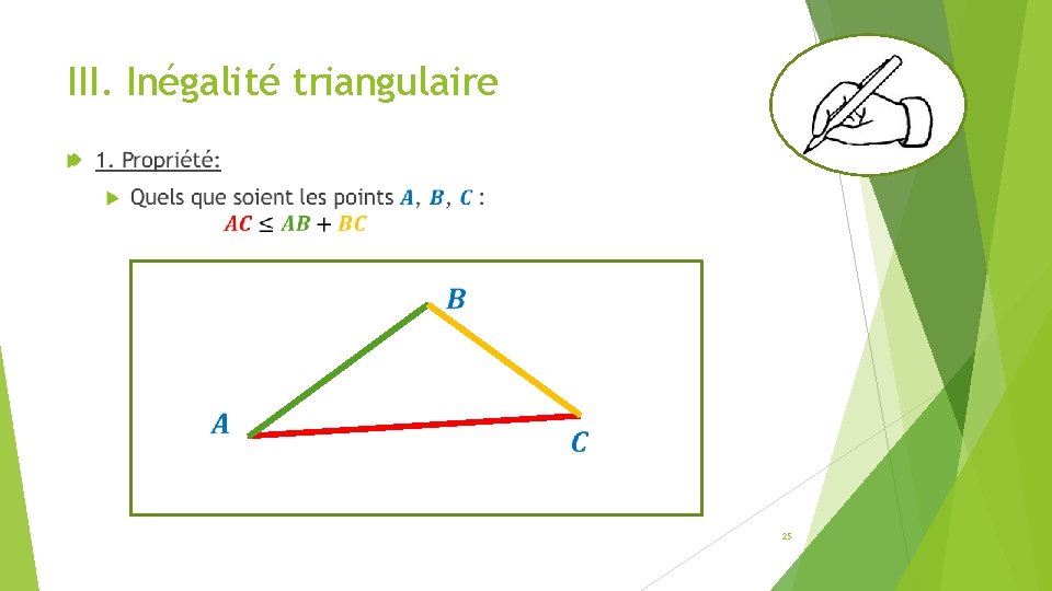 III. Inégalité triangulaire 25 