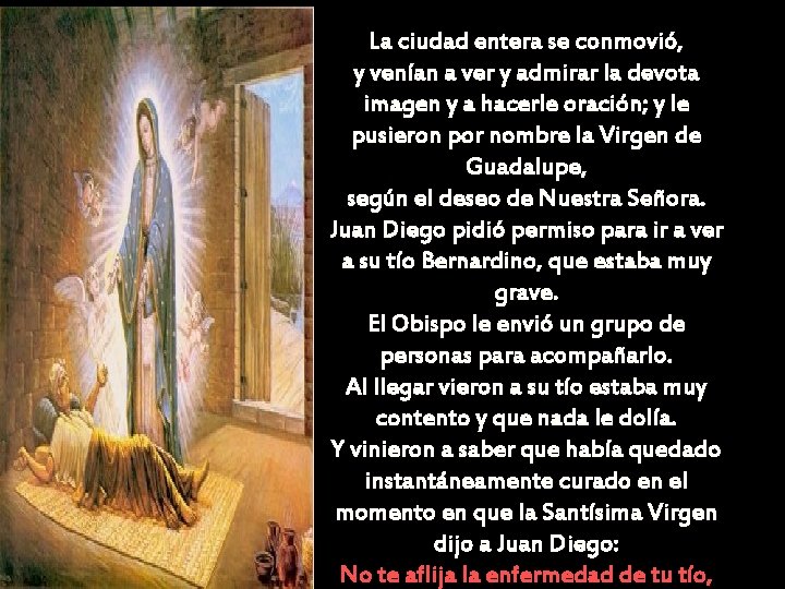La ciudad entera se conmovió, y venían a ver y admirar la devota imagen