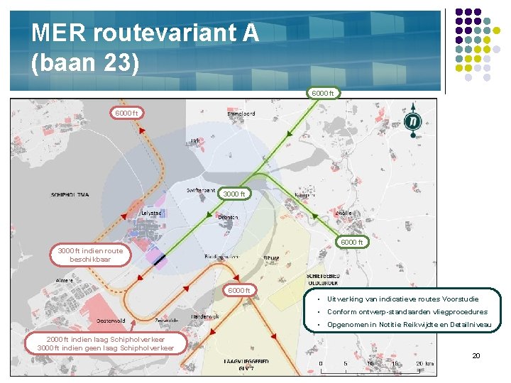 MER routevariant A (baan 23) 6000 ft 3000 ft indien route beschikbaar 6000 ft