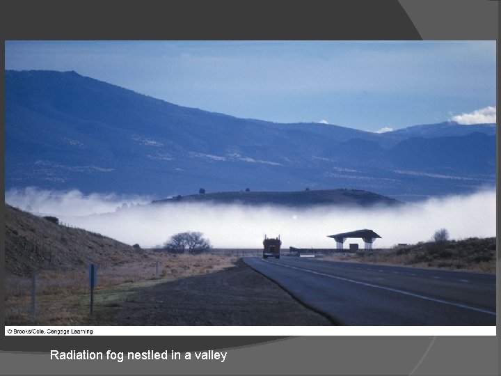 Radiation fog nestled in a valley 