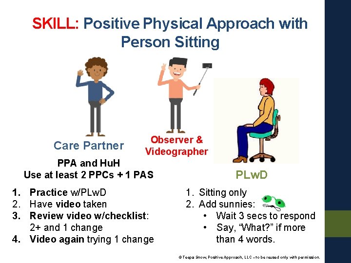 SKILL: Positive Physical Approach with Person Sitting Care Partner Observer & Videographer PPA and