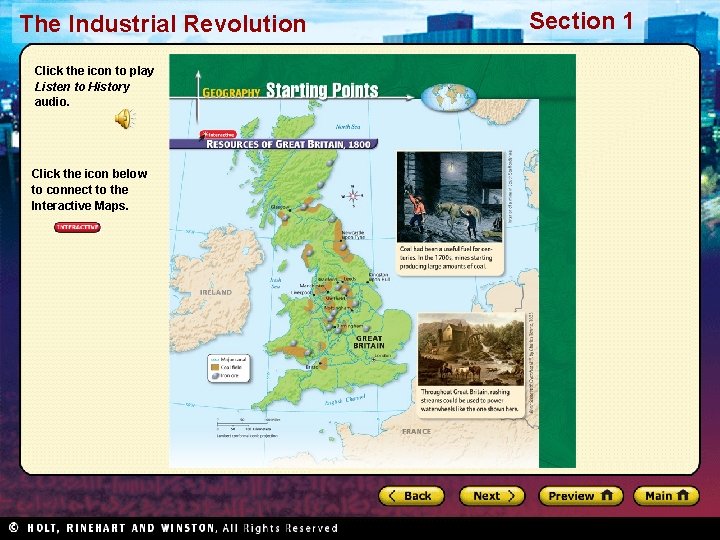 The Industrial Revolution Click the icon to play Listen to History audio. Click the